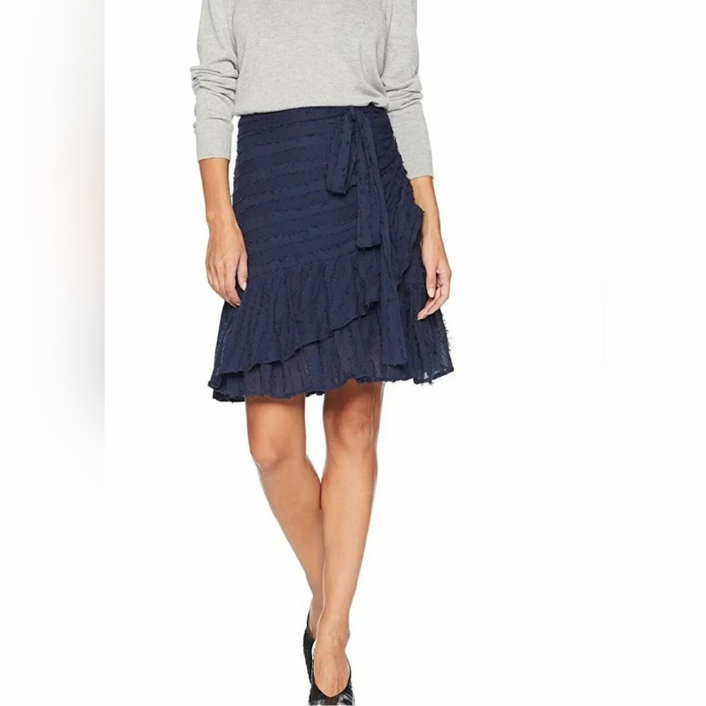 Ruffle Hem Skirt Navy main image 1